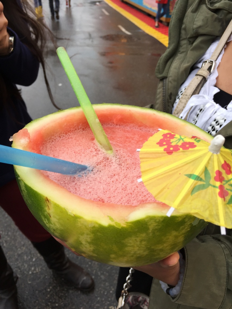 Watermelon juice in its husk from Drink a Fruit from the Fruit ($12).