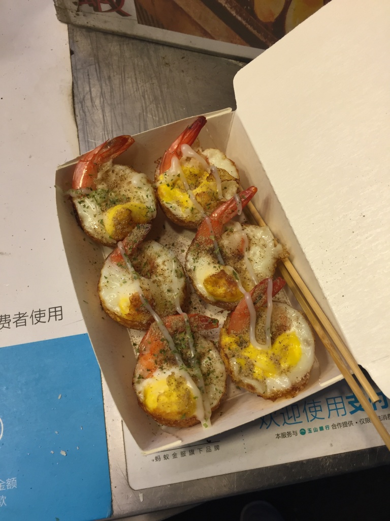 Quail egg takoyaki.