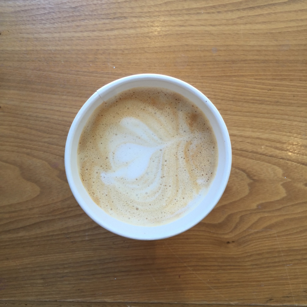 Soy latte at Cafe Blanca.