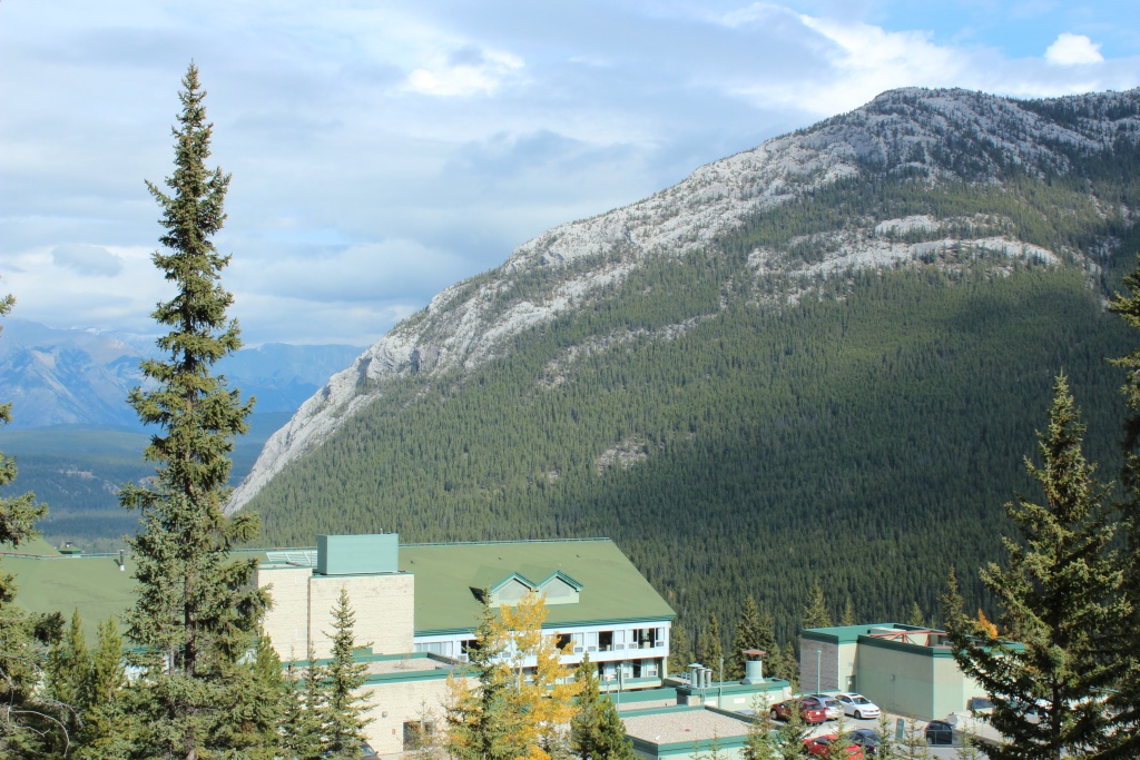 At the foot of Sulphur Mountain.
