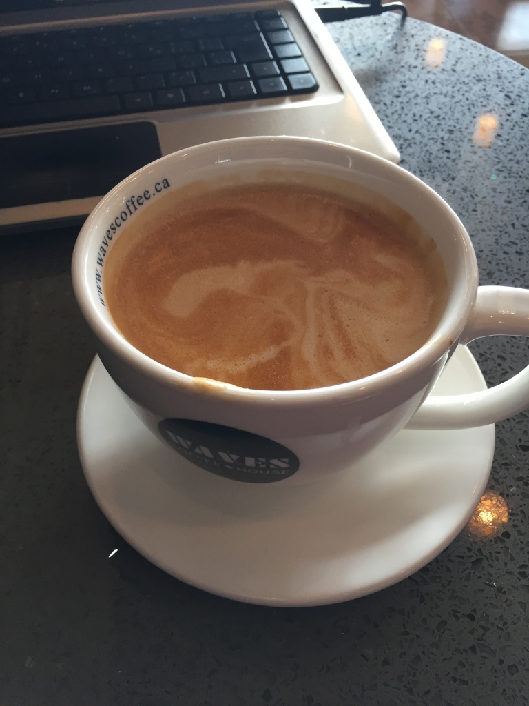 Almond latte @ Waves.